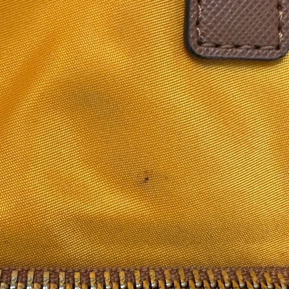 Michael Kors Kempton Medium Pocket Nylon Tote Handbag Purse Hunter Forest Yellow
